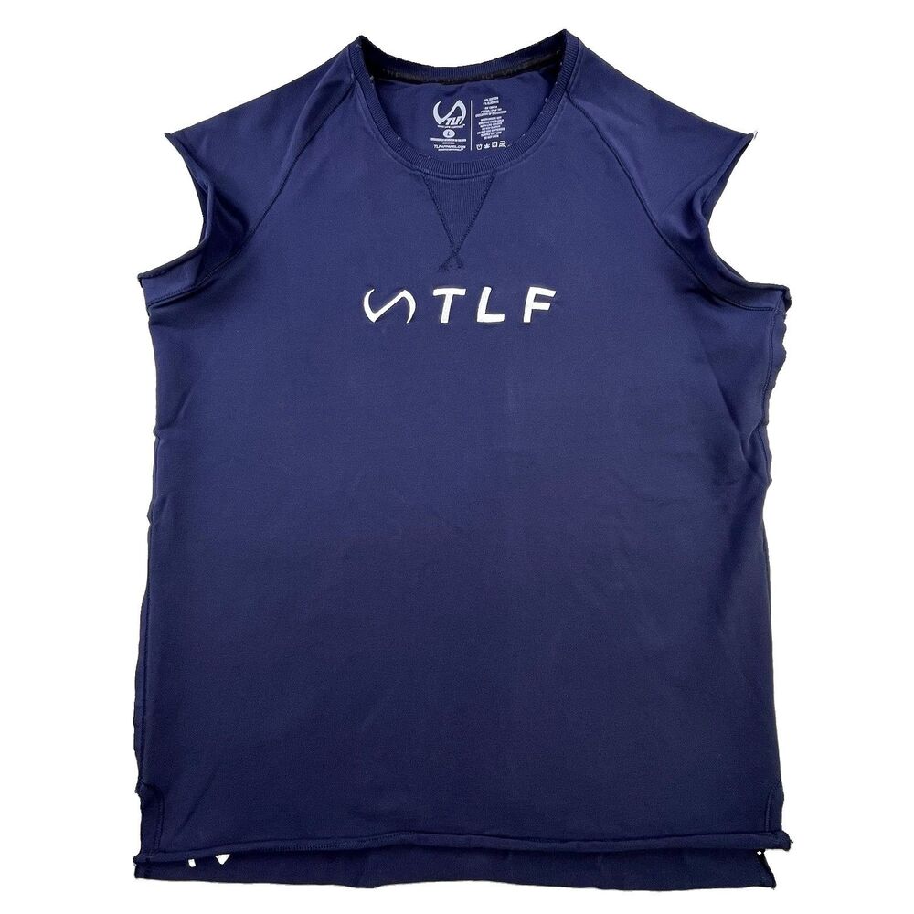 TLF Take Life Further Sweatshirt Mens Large Blue Jacked AF Tee Gym Workout